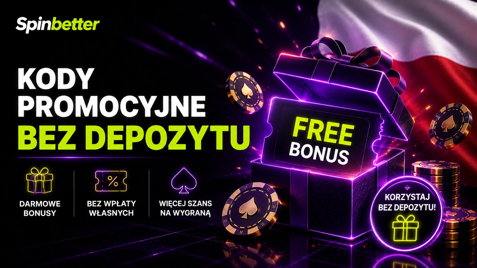Pole na kod promocyjny bez depozytu w formularzu rejestracji SpinBetter